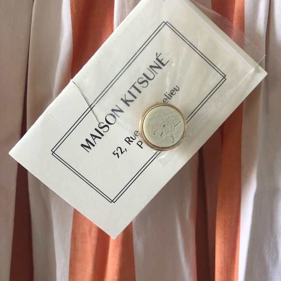 SOLD Maison Kitsune Striped Skater Skirt Size 36 - Picture 7 of 8